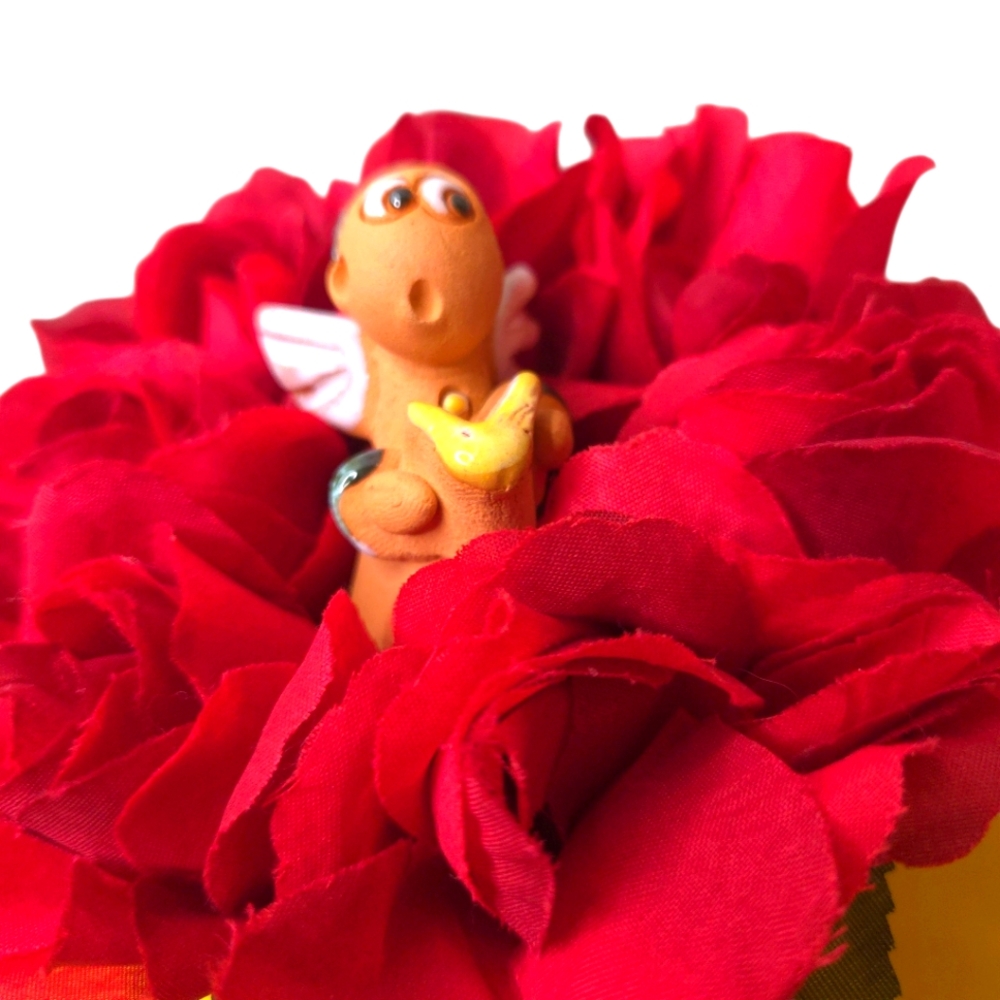 Angel Figurine Hug 96" Measures 2" tall Cute Decor Piece